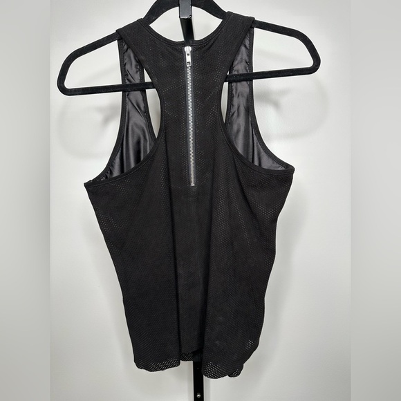 Parker Women Genuine Suede Leather Racerback - Perforated Suede Zip Back top - Picture 2 of 4